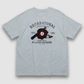 T-Shirt mit Handtuch-Stickerei und Baseball-Muster